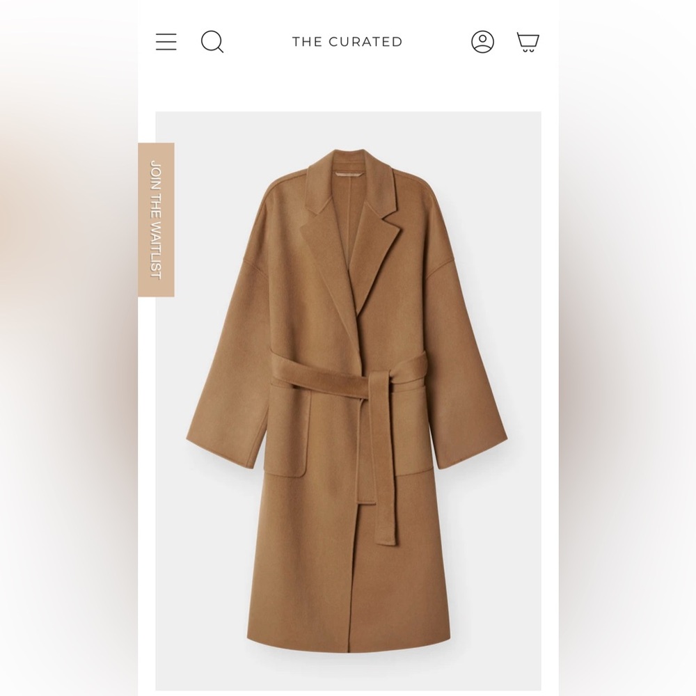 The Curated THE BOYFRIEND COAT - CAMEL